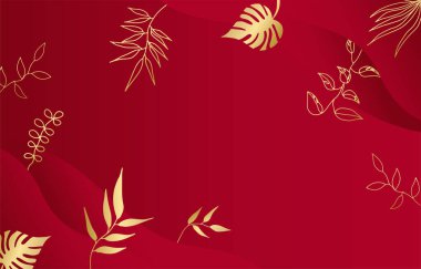 Modern zarif kırmızı düğün davetiyesi tasarım şablonu