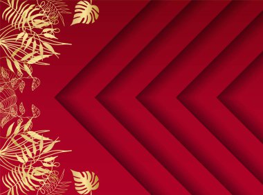 Birinci sınıf kırmızı düğün davetiyesi tasarımı şablonu