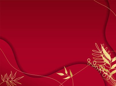 Birinci sınıf kırmızı düğün davetiyesi tasarımı şablonu