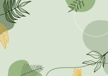 Çiçek ve yaprak ile soyut arkaplan