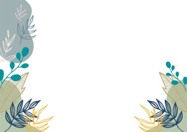 Çiçek ve yaprak ile soyut arkaplan