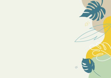 Çiçek ve yaprak ile soyut arkaplan