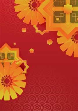 Cami, Arap desenli, fenerli, ay ve hilal şeklinde modaya uygun bir poster. Tebrik kartı, poster, afiş, davetiye, broşür, ramazan, bayram, adha, iftar daveti için kullanılabilir.