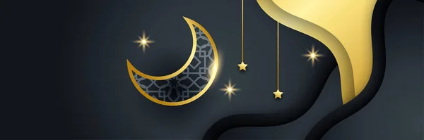 Ramadan Kareem Banner Sfondo Ramadan Islamici Modelli Design Vacanza Con — Vettoriale Stock