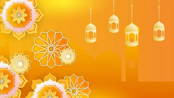 Ramadan Rouge Kareem Abstrait Carte Vœux Fond Vectoriel Design — Image vectorielle