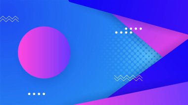 gradient blue mor memphis geometrik Soyut Tasarım Arkaplanı