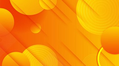 Modern turuncu 3d geometrik soyut sunum arkaplanı