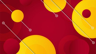 İş sunumu için modern kırmızı turuncu geometrik 3d soyut arkaplan