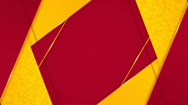 İş sunumu için modern kırmızı turuncu geometrik 3d soyut arkaplan