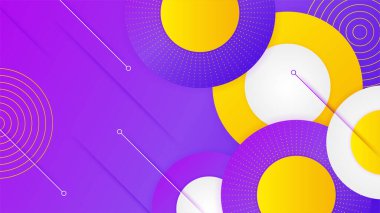 çember gradyan mor memphis geometrik Soyut Tasarım Arkaplanı