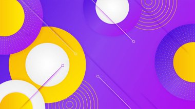 çember gradyan mor memphis geometrik Soyut Tasarım Arkaplanı