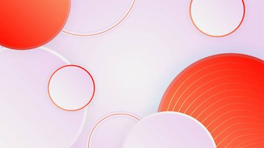 Zarif çember gradyan turuncu memphis geometrik soyut tasarım arka planı