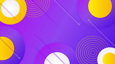 çember gradyan mor memphis geometrik Soyut Tasarım Arkaplanı