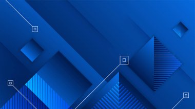 Memphis Geometrik gradyan metalik mavi Soyut Tasarım Arkaplanı