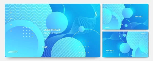 Impressionante Gradiente Azzurro Abstract Design Sfondo — Vettoriale Stock