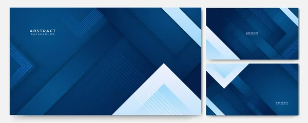 Memphis Geometrischer Verlauf Metallisch Blau Abstraktes Design Hintergrund — Stockvektor