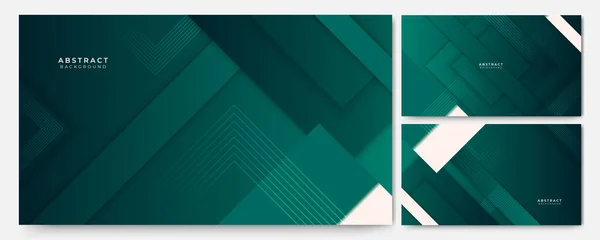 Geometrischer Verlauf Grün Abstraktes Design Hintergrund — Stockvektor