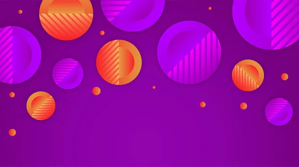 Impresionante Círculo Gradiente Metálico Púrpura Naranja Abstracto Diseño Fondo — Vector de stock