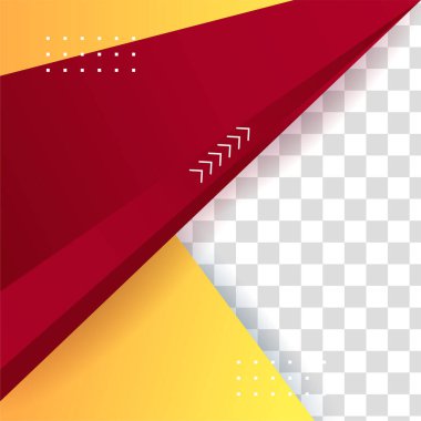 Gradyan üçgen kırmızı sarı renkli satış sonrası tasarım şablonu arka planı