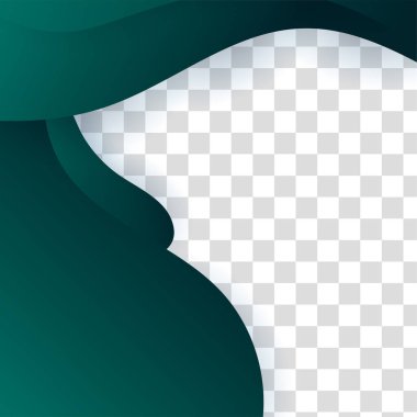 Dalga gradyan yeşil renkli satış sonrası tasarım şablonu arka planı