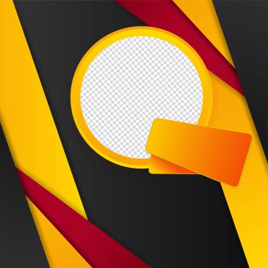 Modern daire satışı siyah turuncu renkli satış sonrası tasarım şablonu arka planı