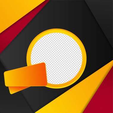 Modern daire satışı siyah turuncu renkli satış sonrası tasarım şablonu arka planı