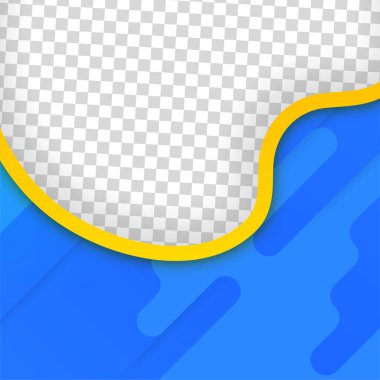 Modern Bloob transparant mavi renkli satış sonrası tasarım şablonu arka planı