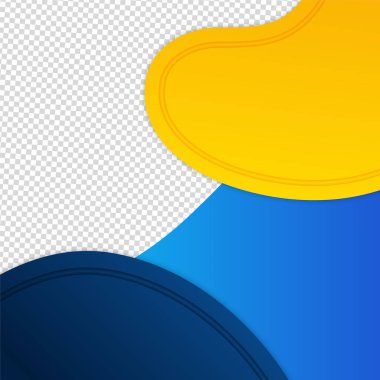 Kademeli dalga mavi sarı renkli satış sonrası tasarım şablonu arka planı