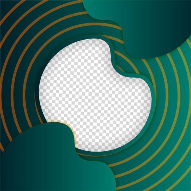 Gradyan dalgası yeşil renkli satış sonrası tasarım şablonu arka planı