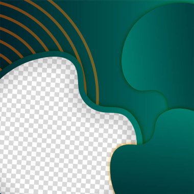 Gradyan dalgası yeşil renkli satış sonrası tasarım şablonu arka planı