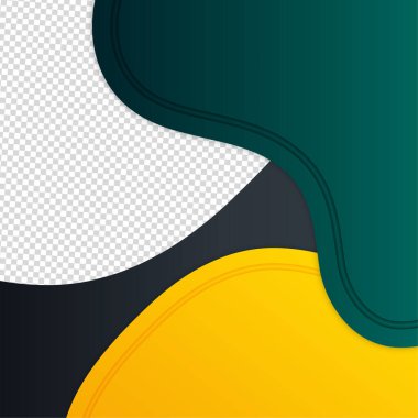 Gradyan dalgası yeşil mavi sarı renkli satış sonrası tasarım şablonu arka planı