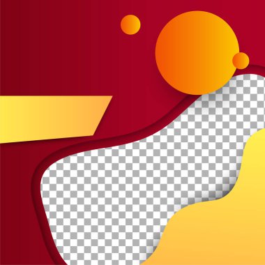 Modern Bloob kırmızı sarı renkli satış sonrası tasarım şablonu arka planı