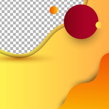 Modern Bloob kırmızı sarı renkli satış sonrası tasarım şablonu arka planı