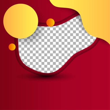 Modern Bloob kırmızı sarı renkli satış sonrası tasarım şablonu arka planı