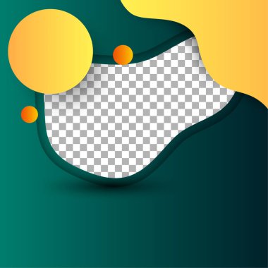 Modern Bloob yeşil sarı renkli satış sonrası tasarım şablonu arka planı