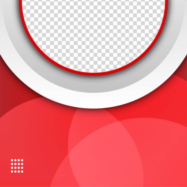 Çember transparant kırmızı renkli satış sonrası tasarım şablonu arka planı