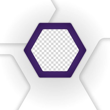 transparant altıgen mor renkli satış sonrası tasarım şablonu arka planı