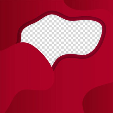 Transparant bloob kırmızı renkli satış sonrası tasarım şablonu arka planı