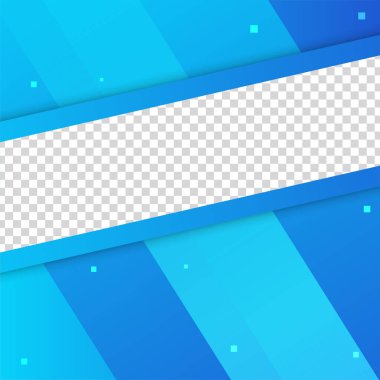 transparant çerçeve mavi renkli satış sonrası tasarım şablonu arka planı