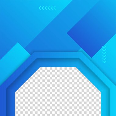 transparant altıgen mavi renkli satış post tasarım şablonu arka planı