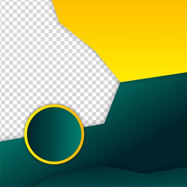 Gradyan şekil transparan yeşil sarı renkli satış sonrası tasarım şablonu arka planı