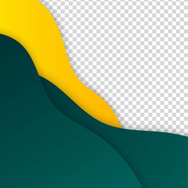 Modern Bloob transparant sarı yeşil renkli post tasarım şablonu arka planı