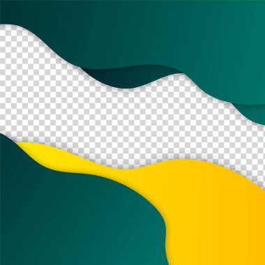 Modern Bloob transparant sarı yeşil renkli post tasarım şablonu arka planı