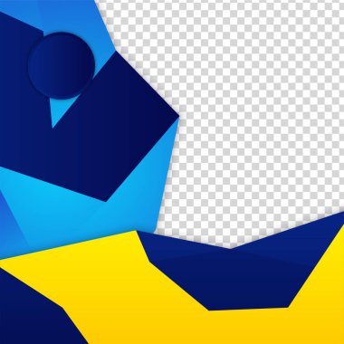 Gradyan şekil transparant mavi renkli satış sonrası tasarım şablonu arka planı