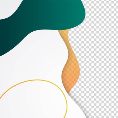 Transparan yeşil renkli satış sonrası tasarım şablonunu temizle