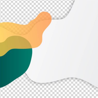 Transparan yeşil turuncu renkli satış sonrası tasarım şablonu arka planını temizle