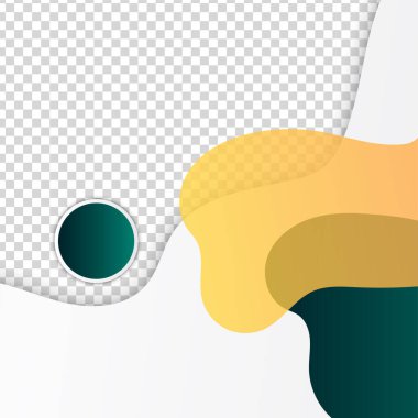 Transparan yeşil turuncu renkli satış sonrası tasarım şablonu arka planını temizle