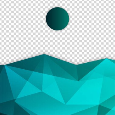 Gradyan şekil transparant yeşil renkli satış sonrası tasarım şablonu arka planı