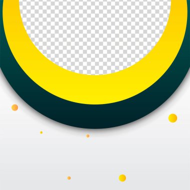 Çemberin transparant yeşil renkli satış sonrası tasarım şablonu arka planı