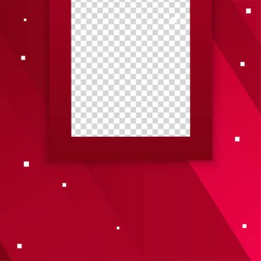 transparant çerçeve kırmızı renkli satış sonrası tasarım şablonu arka planı